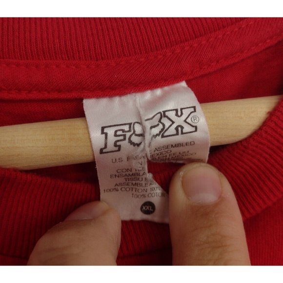 Vintage Y2K Fox Racing Black Red T-Shirt Mens XXL - Picture 5 of 5